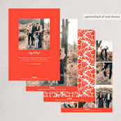 "Berry and Blossom" - Holiday Cards in Candy Cane by Griffinbell Paper Co. - Back of Card Options