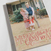 "Merry Christmas to All Lettering" - Holiday Cards in Festive by Erin German - Detail