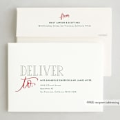 "Merry Christmas to All Lettering" - Holiday Cards in Festive by Erin German - FREE Recipient Addressing