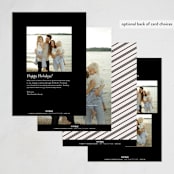 "Soft Mix" - Holiday Cards in Coal by Everett Paper Goods - Back of Card Options