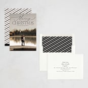 "Soft Mix" - Holiday Cards in Coal by Everett Paper Goods - Assembled