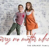 "No Matter What" - Holiday Cards in Crimson by J. Dario Design Co. - Detail