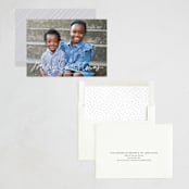 "Scripty Merry Christmas" - Holiday Cards in Silver Bells by Kristen Magee - Assembled
