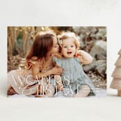 "Love and Wonder" - Holiday Cards in Snowflake by Jessica Williams - Front