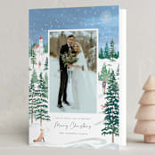 "I wonder as I wander" - Holiday Cards in Juniper by Paper Sun Studio - Folded Card