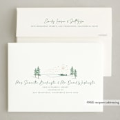 "I wonder as I wander" - Holiday Cards in Juniper by Paper Sun Studio - FREE Recipient Addressing