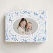 "12 Days of Christmas Toile" - Holiday Cards in Ice by Teju Reval - Folded Card