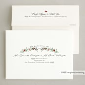 "Petite Botanicals" - Holiday Cards in Pine by Susan Moyal - FREE Recipient Addressing