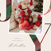 "Joy In Plaid" - Holiday Cards in Holly by Leah Bisch - Detail