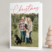 "Merry Minimalist" - Holiday Cards in Cherry by Kerry Doyle - Folded Card