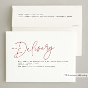 "Merry Minimalist" - Holiday Cards in Cherry by Kerry Doyle - FREE Recipient Addressing
