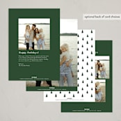 "post script" - Holiday Cards in Juniper by Jennifer Wick - Back of Card Options