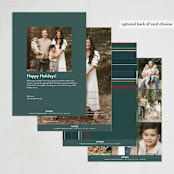"Coziest plaid" - Holiday Cards in Forest by Lea Delaveris - Back of Card Options