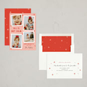 "Not Calm" - Holiday Cards in Peach by Elly - Assembled
