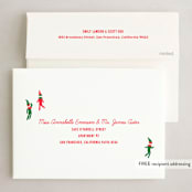 "Dancing Elves" - Holiday Cards in Gumdrop by Jessie Steury - FREE Recipient Addressing