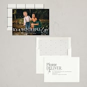 "Wonderful Life Stack" - Holiday Cards in Snow by Jackie Crawford - Assembled