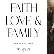 "Faith, Love & Family" - Holiday Cards in Classic by Nicole Walsh - Detail