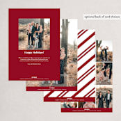 "Merrier Days Ahead" - Holiday Cards in Cherry by Playground Prints - Back of Card Options