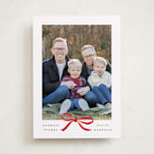 "Crimson Bow" - Holiday Cards in Crimson by Olivia Kanaley Inman - Front
