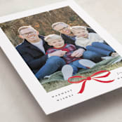 "Crimson Bow" - Holiday Cards in Crimson by Olivia Kanaley Inman - Detail