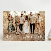 "Elegantly" - Holiday Cards in Snow by Everett Paper Goods - Front