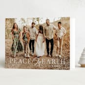 "Elegantly" - Holiday Cards in Snow by Everett Paper Goods - Folded Card