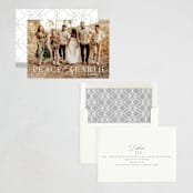 "Elegantly" - Holiday Cards in Snow by Everett Paper Goods - Assembled