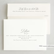 "Elegantly" - Holiday Cards in Snow by Everett Paper Goods - FREE Recipient Addressing