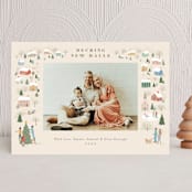 "Winter Village" - Holiday Cards in Sugar Cookie by Jennifer Wick - Front