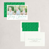 "hand-written holiday message" - Holiday Cards in Pine by Alexandra Dzh - Assembled