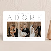 "O come, adore Him" - Holiday Cards in Coal by Ana de Sousa - Front