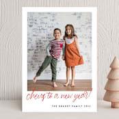 "No Matter What" - Holiday Cards in Crimson by J. Dario Design Co. - Front