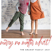 "No Matter What" - Holiday Cards in Crimson by J. Dario Design Co. - Detail