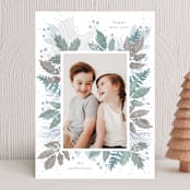 "Joyful Forest" - Holiday Cards in Frost by Jennifer Holbrook - Front