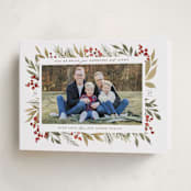"Goodness ~ Light" - Holiday Cards in Holly Berry by Wildfield Paper Co - Folded Card