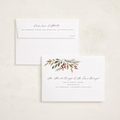 "Goodness ~ Light" - Holiday Cards in Holly Berry by Wildfield Paper Co - FREE Recipient Addressing