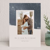 "all is calm all is bright" - Holiday Cards in Sky by Anna Joseph - Front