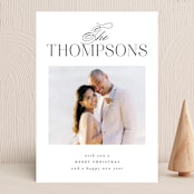 "Merry With Class" - Holiday Cards in Coal by Ashlee Townsend - Front