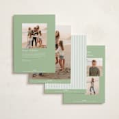 "Woven Pine" - Holiday Cards in Pine by Bayberry Kate - Back of Card Options