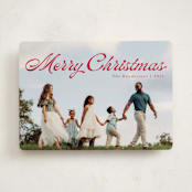 "Calligraphic" - Holiday Cards in Berry by Ellis - Front