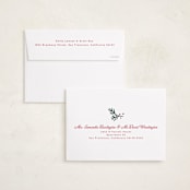 "Calligraphic" - Holiday Cards in Berry by Ellis - FREE Recipient Addressing