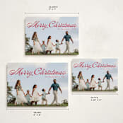 "Calligraphic" - Holiday Cards in Berry by Ellis - Formats Available