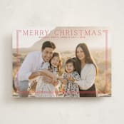 "Merry Classic Frame" - Holiday Cards in Ruby by Alston Foster - Front