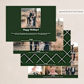 "Christmas Edge" - Holiday Cards in Fir by Pk Designs - Back of Card Options