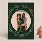 "Monogrammed Oval" - Holiday Cards in Holiday by Susan Moyal - Front