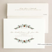 "Monogrammed Oval" - Holiday Cards in Holiday by Susan Moyal - FREE Recipient Addressing