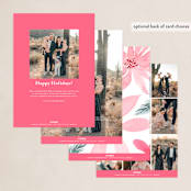 "bold poinsettias" - Holiday Cards in Candy Cane by Phrosné Barwood - Back of Card Options