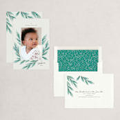 "Pine Wisps" - Holiday Cards in Teal by Kimberly Morgan - Assembled