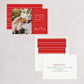 "Grateful for These Moments" - Holiday Cards in Pomegranate by Lisa Assenmacher - Assembled
