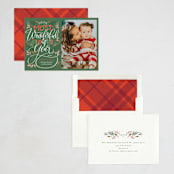 "The Most Wonderful" - Holiday Cards in Evergreen by Erin German - Assembled